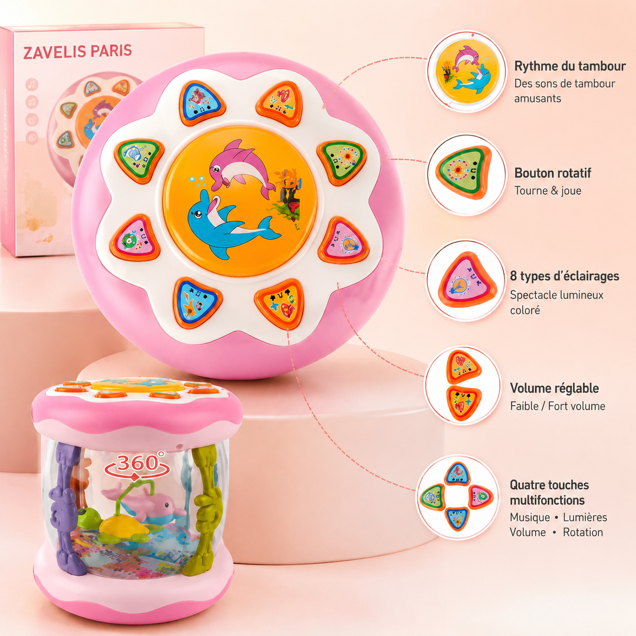 Zavelis Paris™ Aqua wonder Tummy Time Projector