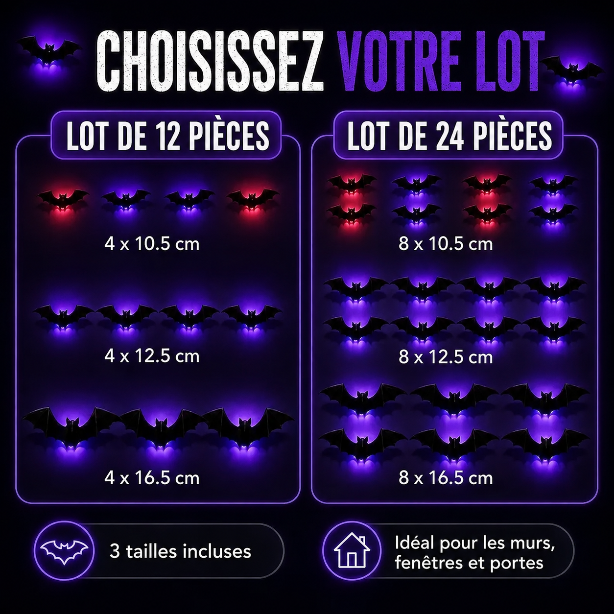 Zavelis Paris™ Glow Wing Bats