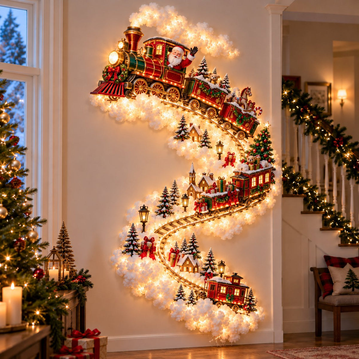 Zavelis™ Magic Trail Décoration Murale Lumineuse de Noël
