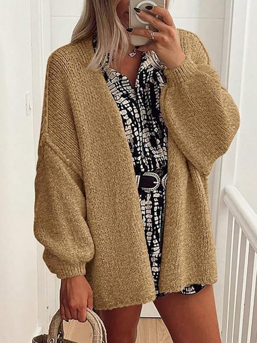 Zavelis™ Gilet Oversize en Maille Ouvert sur le Devant - image produit 5
