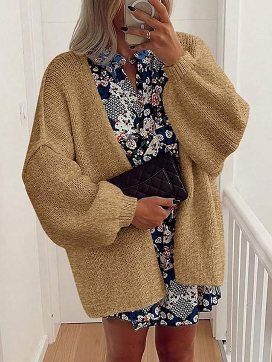 Zavelis™ Gilet Oversize en Maille Ouvert sur le Devant - image produit 4