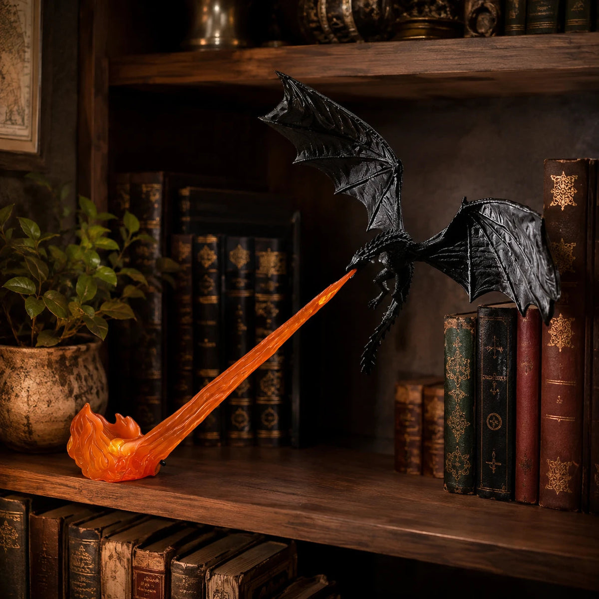 Zavelis™ EmberWing LED Dragon Flame Corner Decor