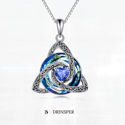 Zavelis™ Collier Nœud Celtique de la Trinité avec Pierre de Naissance