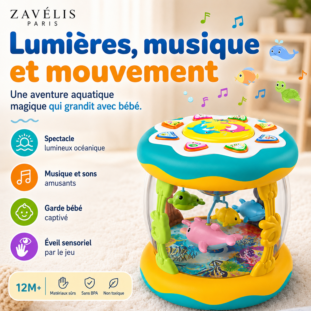 Zavelis™ Projecteur Aquatique Temps sur le Ventre