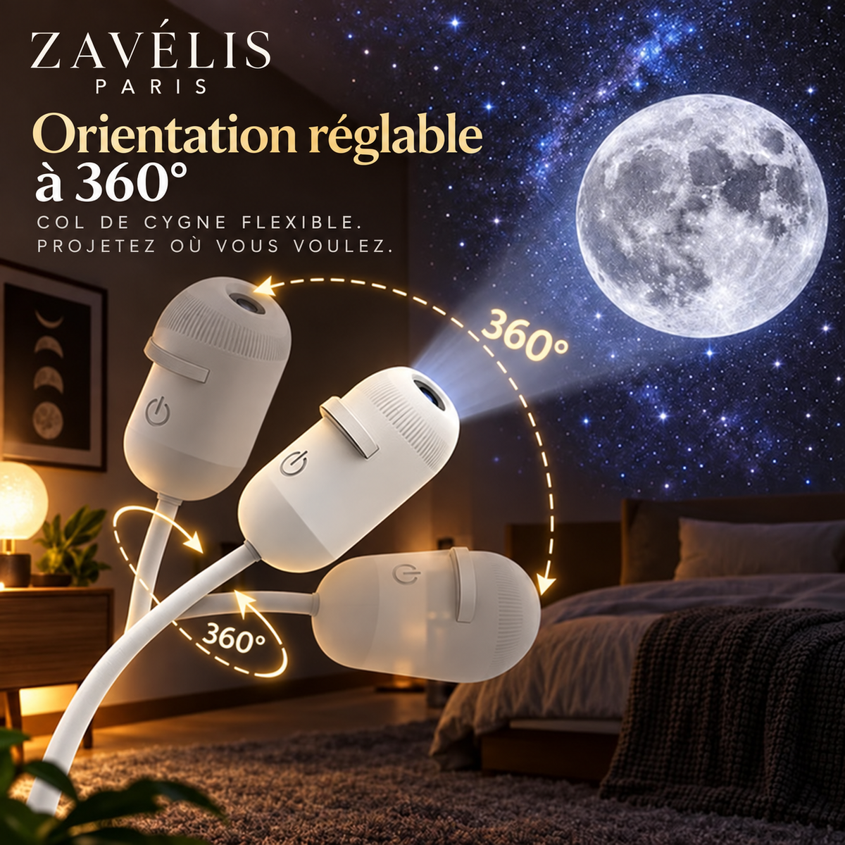 Zavelis™ Projecteur Galaxie 2-en-1 GalaxyGlow
