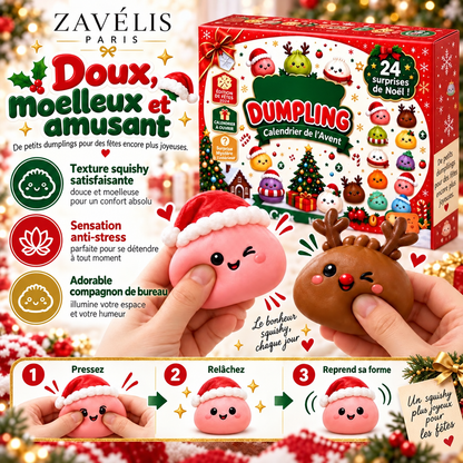Zavelis™ Calendrier de l’Avent Squishy DumplingJoy