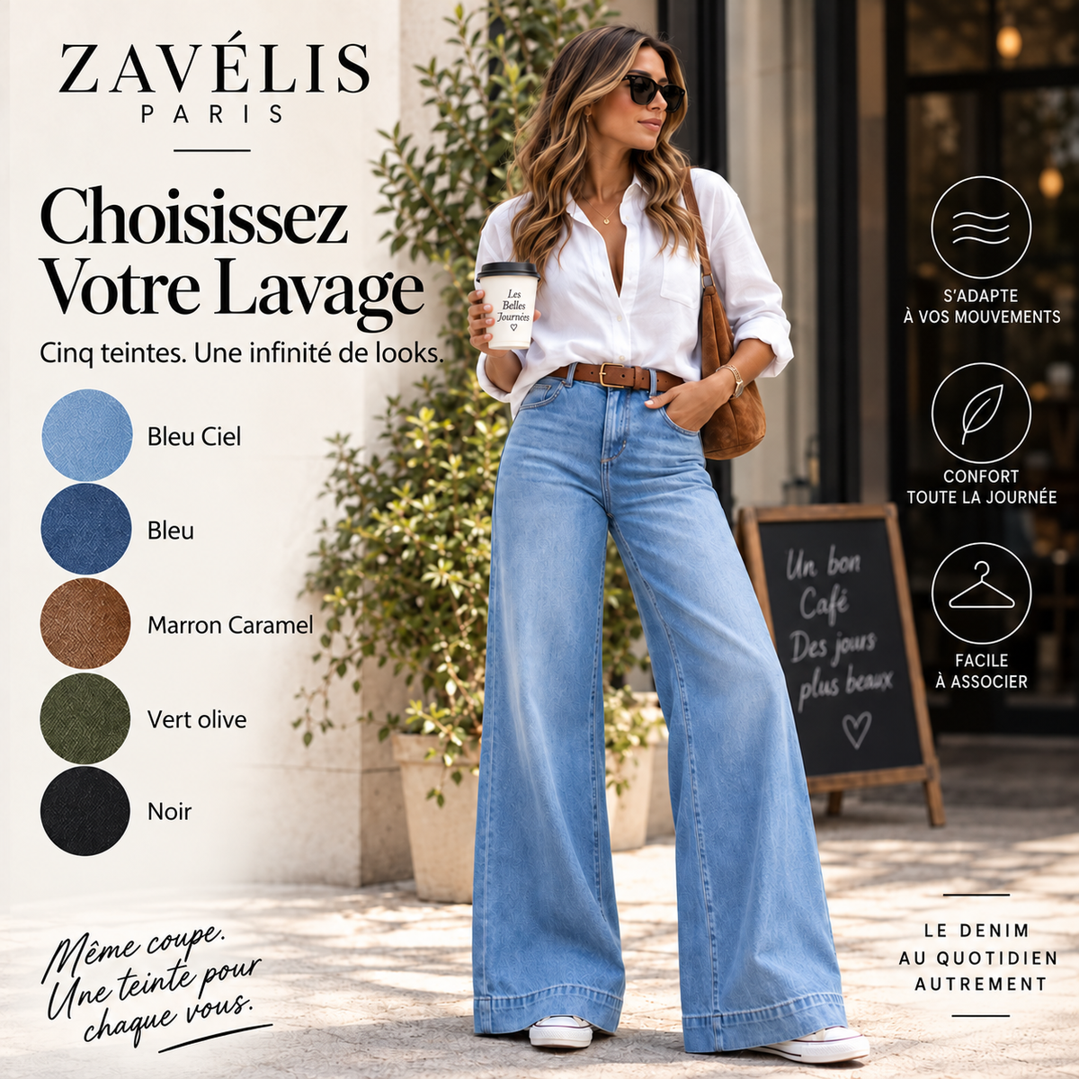 Zavelis™ Jean Coupe Ample Femme