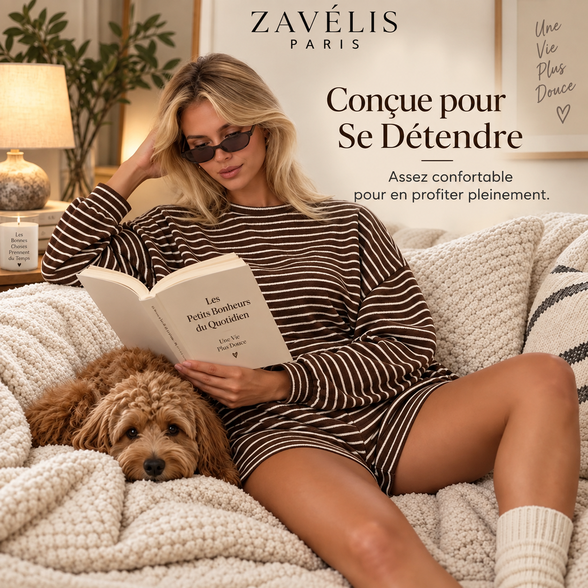 Zavelis™ Ensemble Rayé Femme