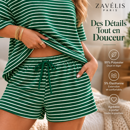 Zavelis™ Ensemble Rayé Femme