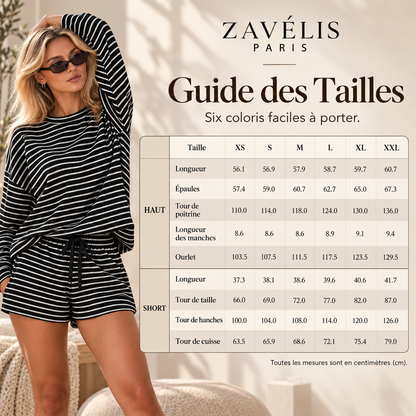 Zavelis™ Ensemble Rayé Femme