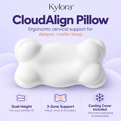 Zavelis™ CloudAlign Oreiller Cervical Ergonomique à Mémoire de Forme