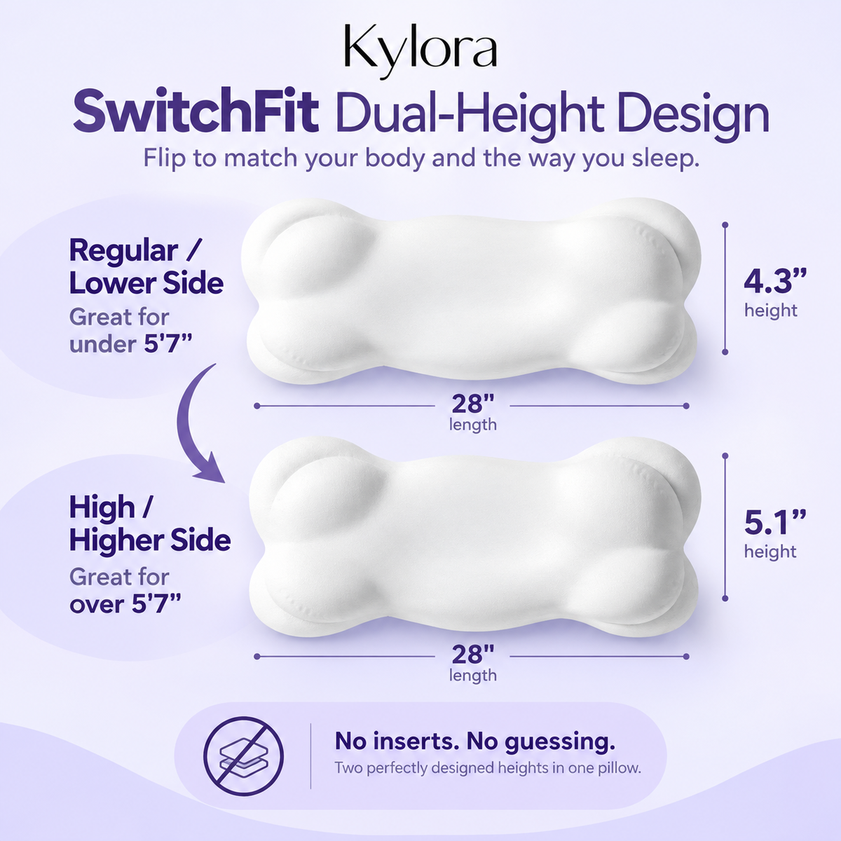 Zavelis™ CloudAlign Oreiller Cervical Ergonomique à Mémoire de Forme