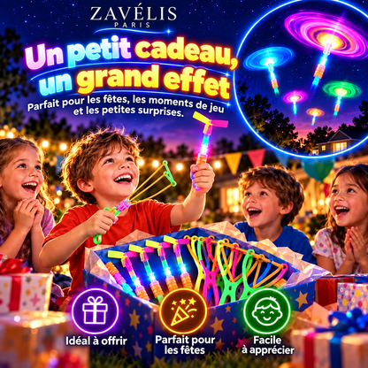 Zavelis™ Hélicoptère Volant LED avec Lanceur Élastique