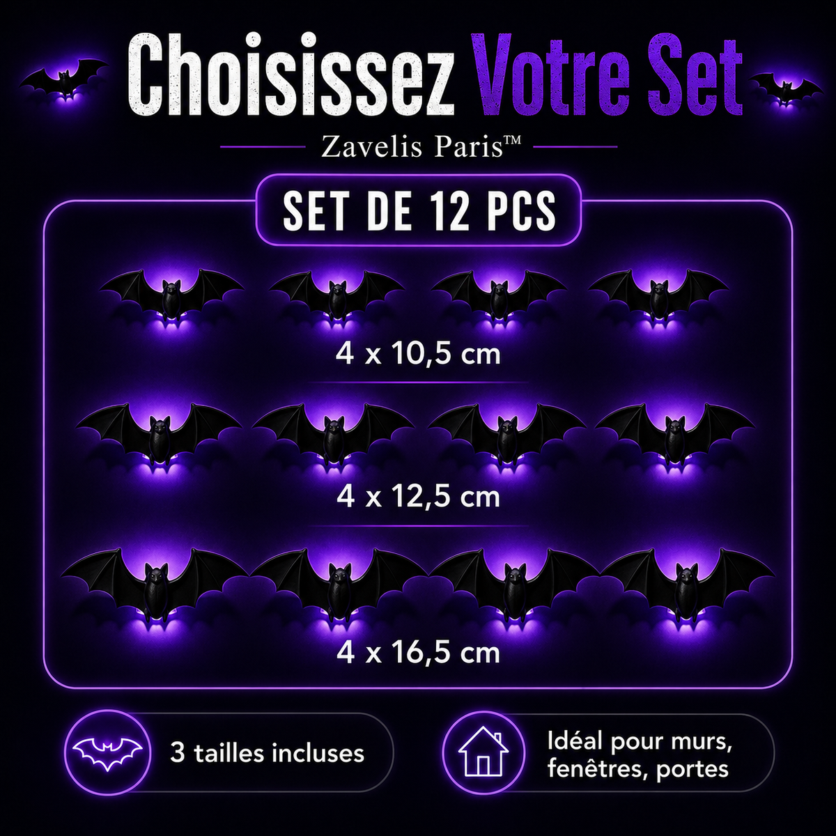 Zavelis™ Chauves-Souris Lumineuses