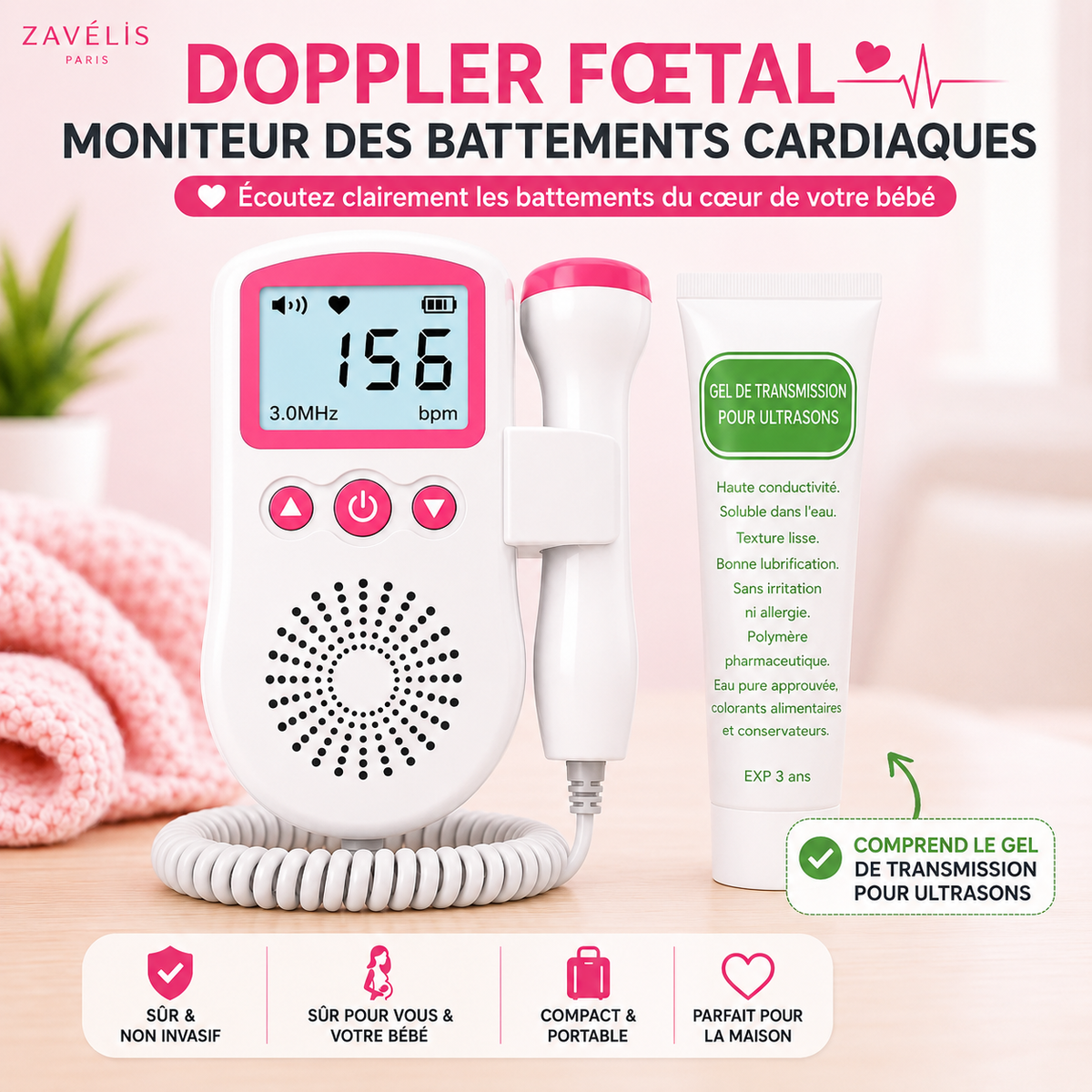 Zavelis™ Doppler Fœtal TinyBeat
