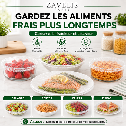 Zavelis™ Housses Alimentaires Extensibles FreshSeal