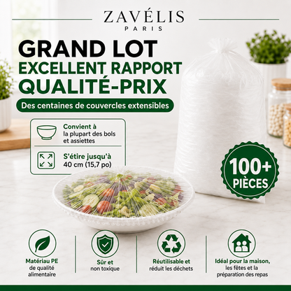 Zavelis™ Housses Alimentaires Extensibles FreshSeal