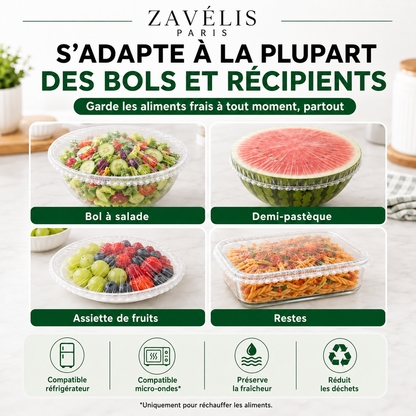 Zavelis™ Housses Alimentaires Extensibles FreshSeal