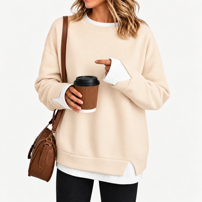 Zavelis™ Sweat Patchwork à Effet Superposé