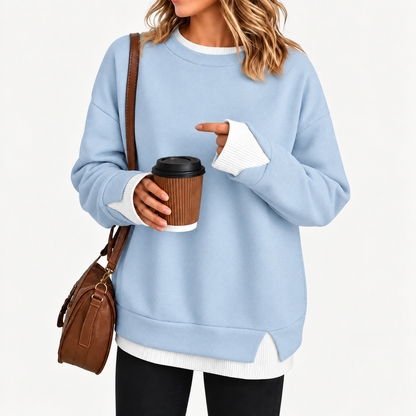 Zavelis™ Sweat Patchwork à Effet Superposé