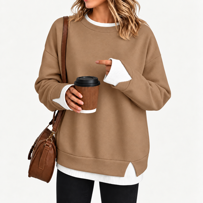 Zavelis™ Sweat Patchwork à Effet Superposé