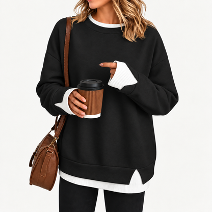 Zavelis™ Sweat Patchwork à Effet Superposé
