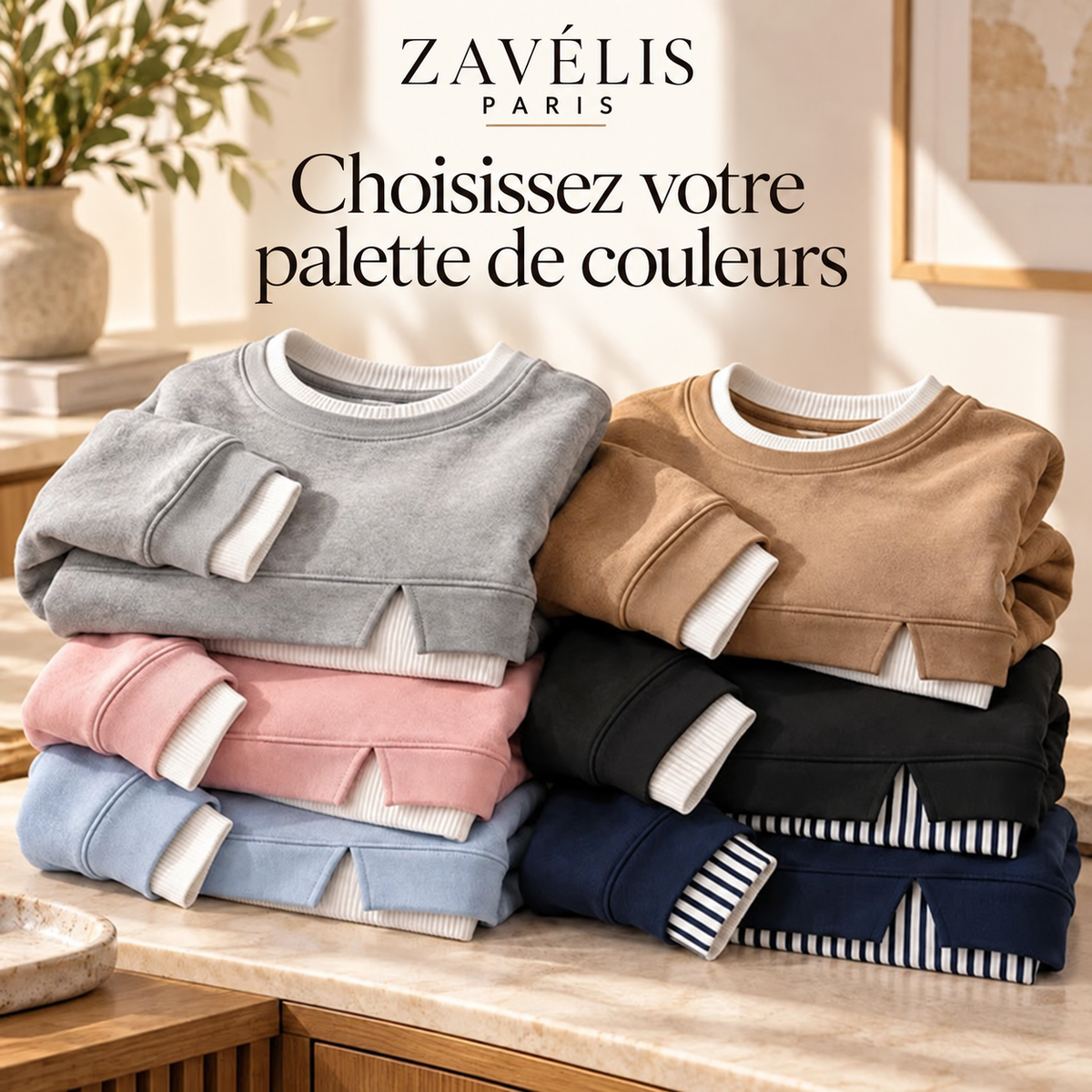 Zavelis™ Sweat Patchwork à Effet Superposé