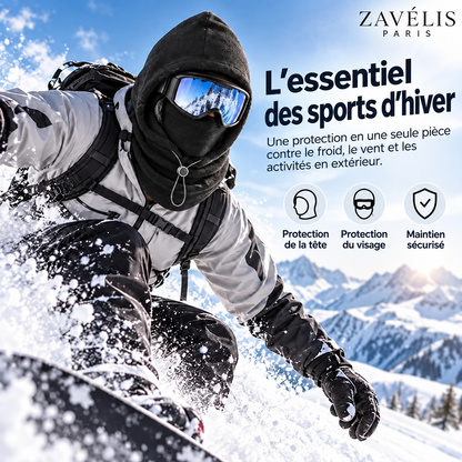 Zavelis™ Cagoule d’Hiver Doublée Polaire avec Cache-Visage Intégré