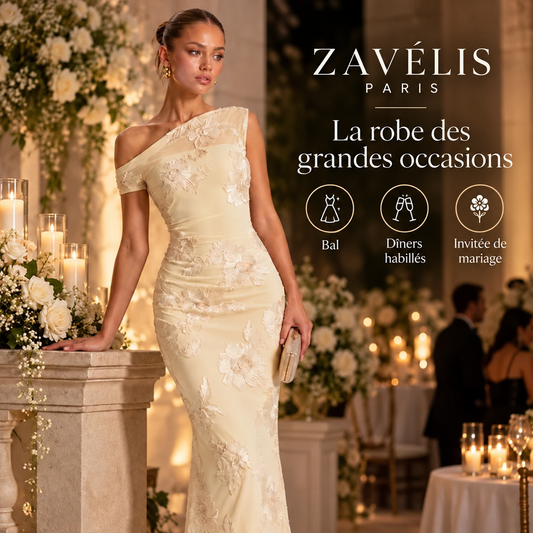 Zavelis™ Robe Fleuréa en Tulle Floral 3D