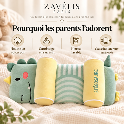Zavelis™ Oreiller de Soutien pour la Tête de Bébé – Coton & Sarrasin