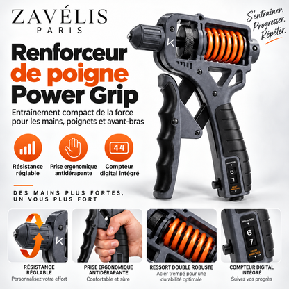 Zavelis™ PowerGrip Renforceur Réglable Main & Avant-Bras