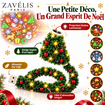 Zavelis™ Projecteur de Noël USB en Forme de Sapin