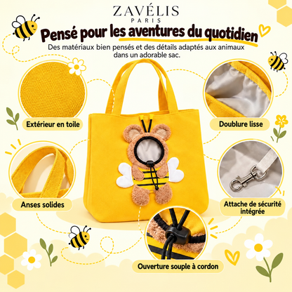 Zavelis™ BeeCarry Sac de Transport en Toile pour Animaux
