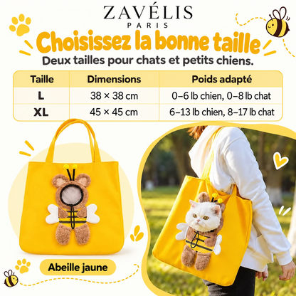 Zavelis™ BeeCarry Sac de Transport en Toile pour Animaux
