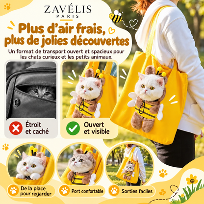 Zavelis™ BeeCarry Sac de Transport en Toile pour Animaux