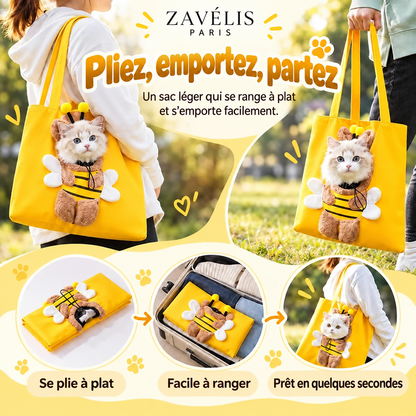 Zavelis™ BeeCarry Sac de Transport en Toile pour Animaux
