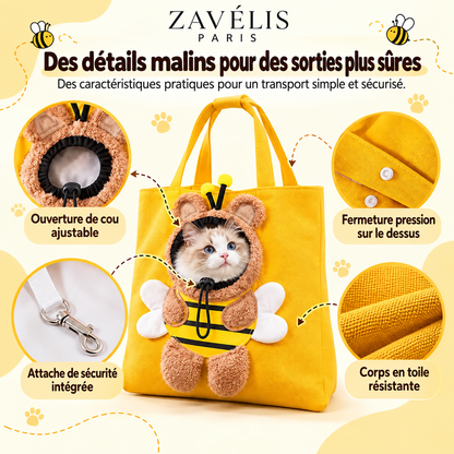 Zavelis™ BeeCarry Sac de Transport en Toile pour Animaux