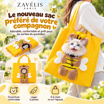 Zavelis™ BeeCarry Sac de Transport en Toile pour Animaux