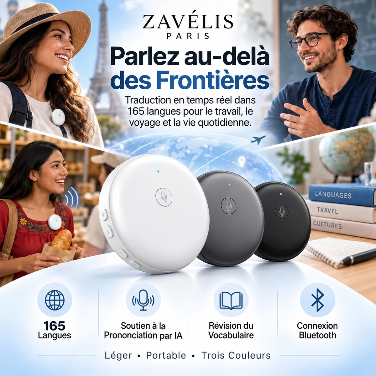 Zavelis™ Stylo de Traduction IA en Temps Réel