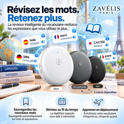 Zavelis™ Stylo de Traduction IA en Temps Réel