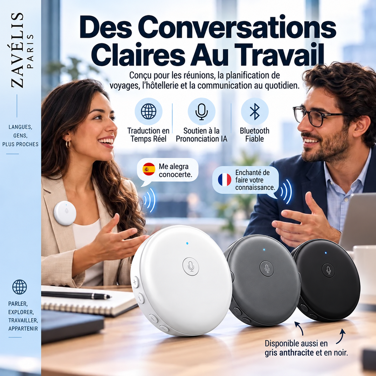 Zavelis™ Stylo de Traduction IA en Temps Réel
