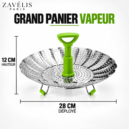 Zavelis™ Panier Vapeur Pliable FoldFresh