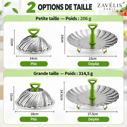 Zavelis™ Panier Vapeur Pliable FoldFresh