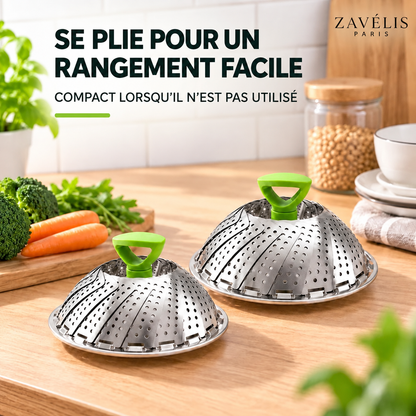 Zavelis™ Panier Vapeur Pliable FoldFresh