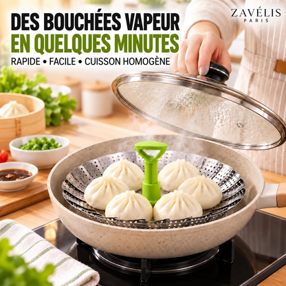 Zavelis™ Panier Vapeur Pliable FoldFresh