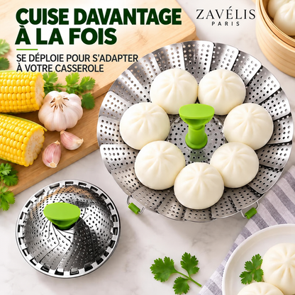 Zavelis™ Panier Vapeur Pliable FoldFresh