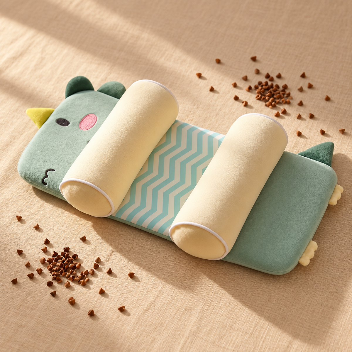 Zavelis™ Oreiller de Soutien pour la Tête de Bébé – Coton & Sarrasin
