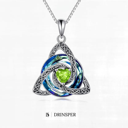 Zavelis™ Collier Nœud Celtique de la Trinité avec Pierre de Naissance