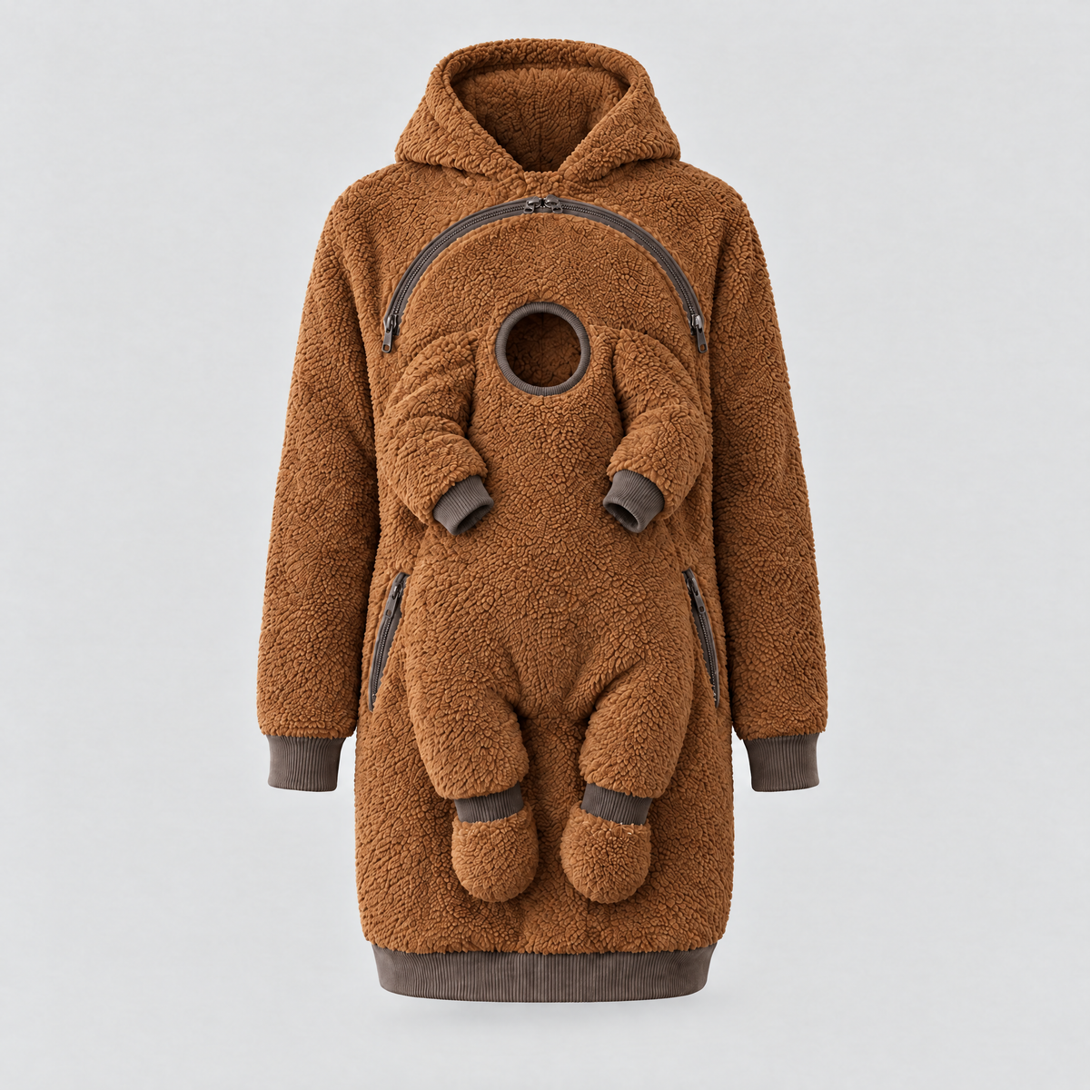 Zavelis™ CozyCarry Sweat à Capuche Sherpa avec Porte-Bébé Intégré - image produit 10