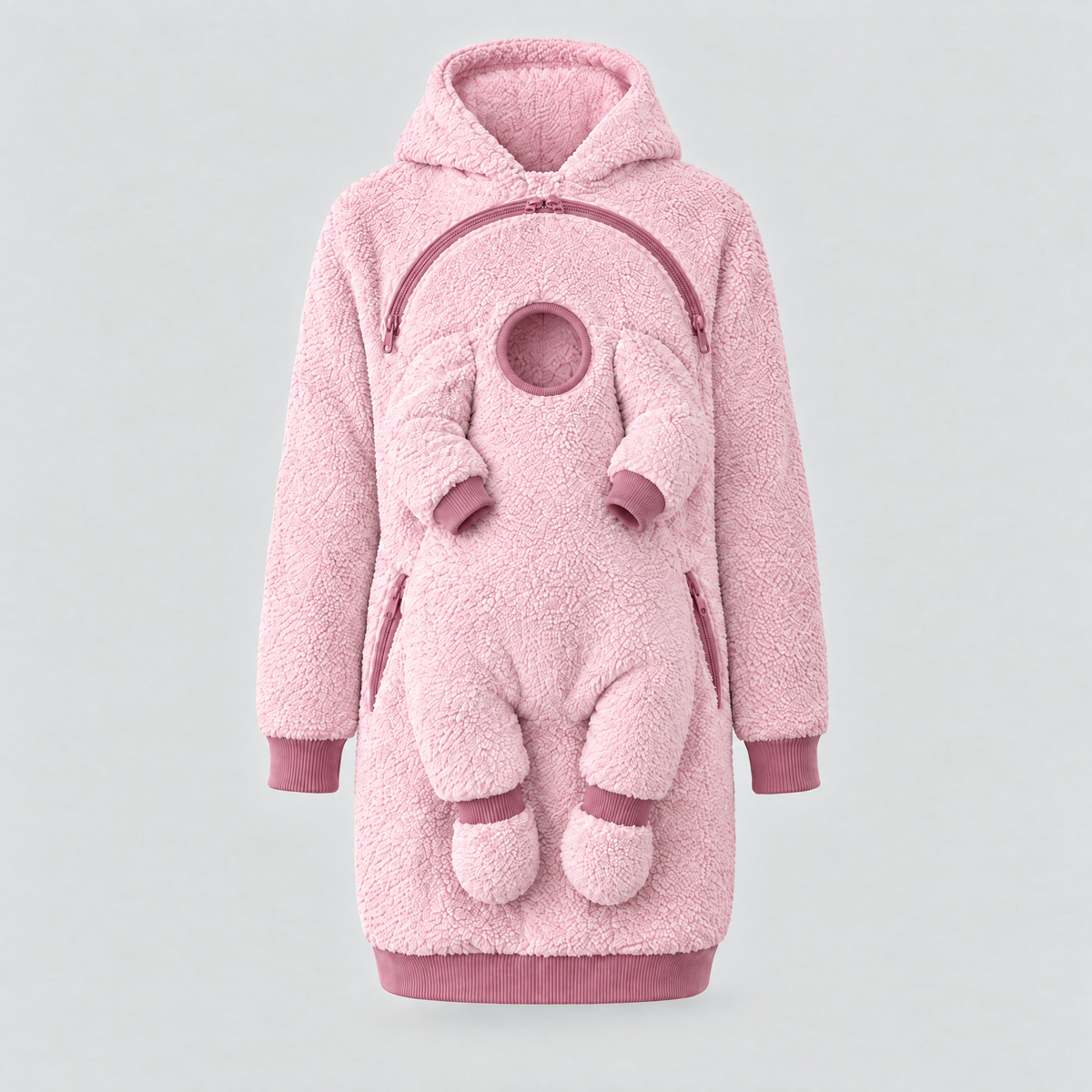 Zavelis™ CozyCarry Sweat à Capuche Sherpa avec Porte-Bébé Intégré - image produit 8